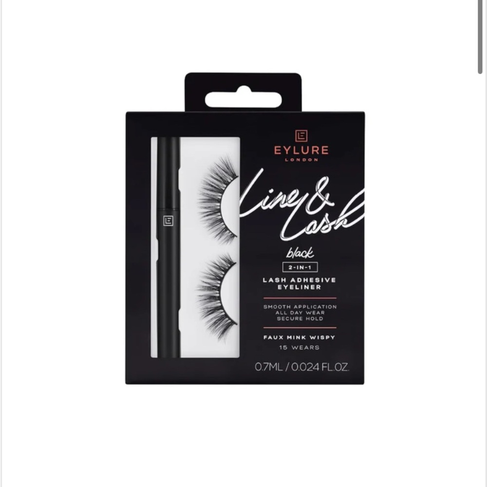 2 Pack - Eylure Line & Lash Black Eyeliner and Lash Set (15 wears)